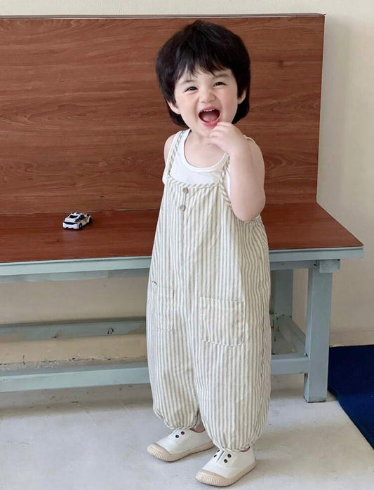 Baby Boy Casual Comfortable Striped Jumpsuit