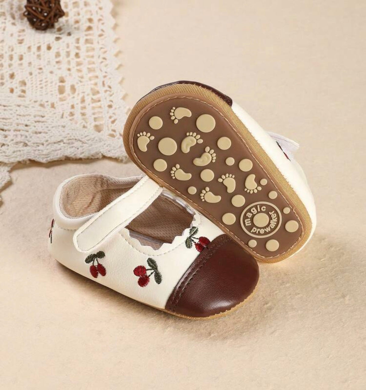 1 Pair Girls Colorblock Cartoon Bow Shoes
