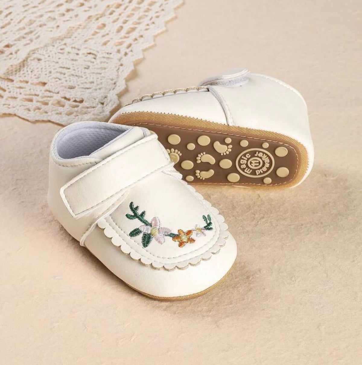 Non-Slip Rubber Sole Infant Cradle Shoes