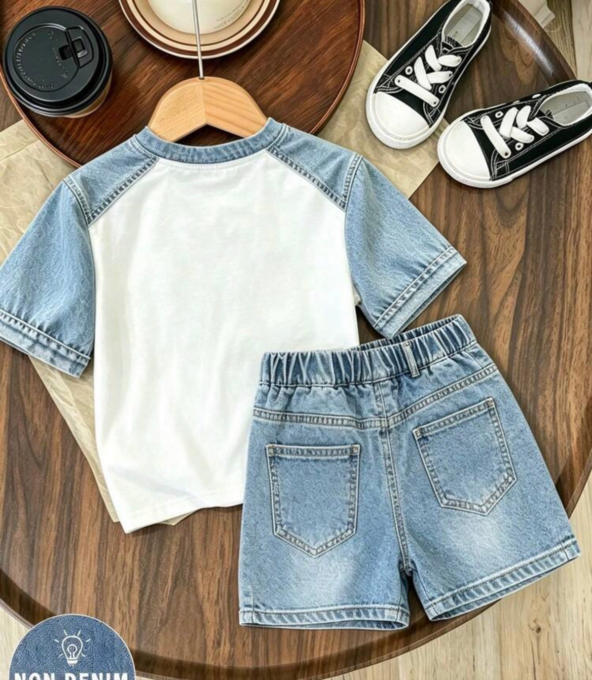 Personalized Letter Print Fashion T-Shirt And Sports Shorts Set,