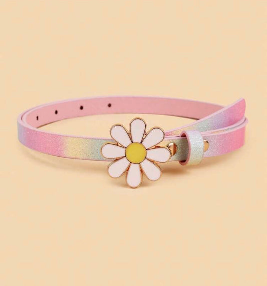 1pc Floral Buckle Thin Waist Belt For Teenagers