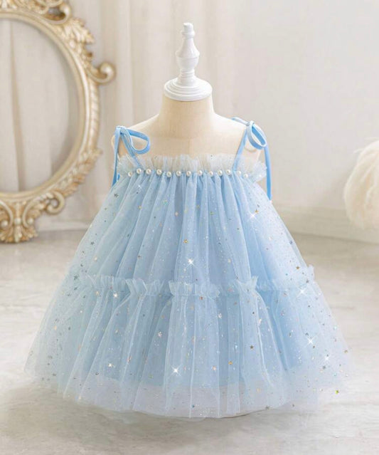 Sequin Strap Tulle Princess Dress