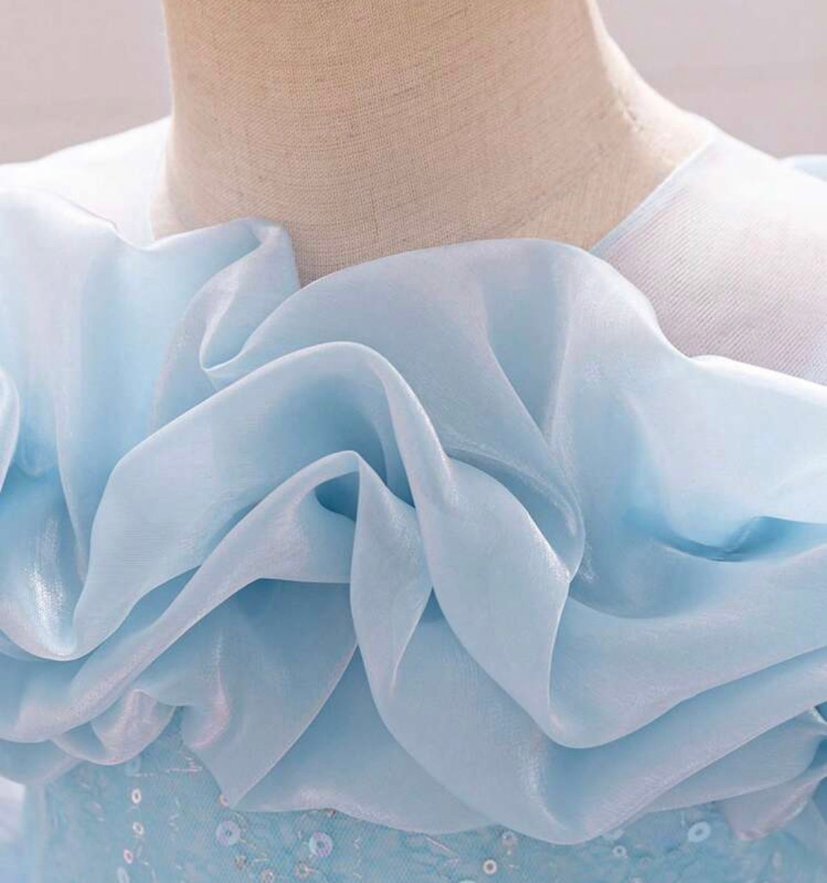 Sequin Tulle Glamorous Puffy Princess Dress Headband Not Included