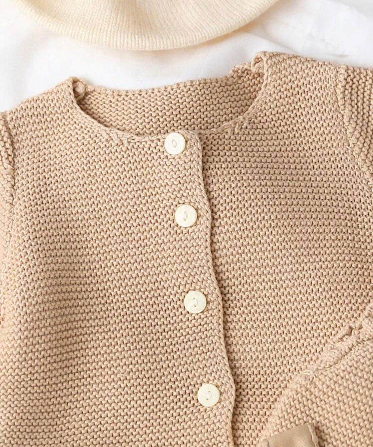 Flounce Sleeve Cardigan & Bow Front Cami Knit Bodysuit Autumn Fall