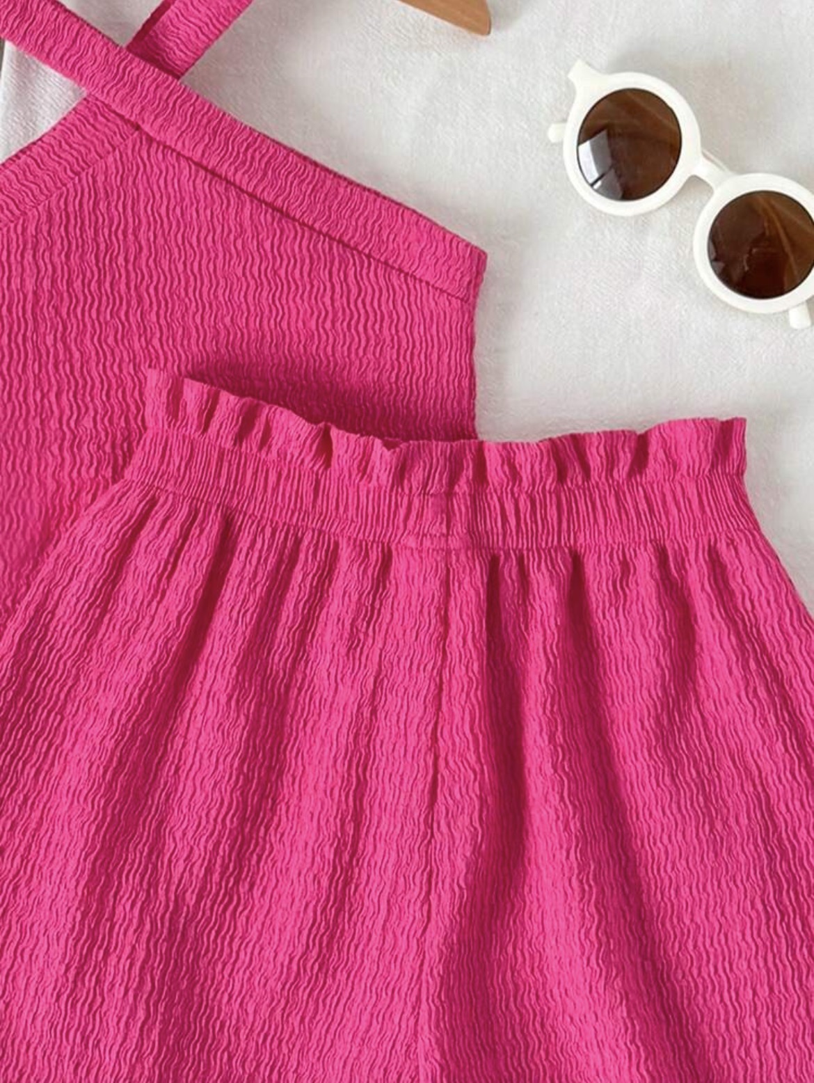 Criss-Cross Fitted Tank Top And Shorts Set
