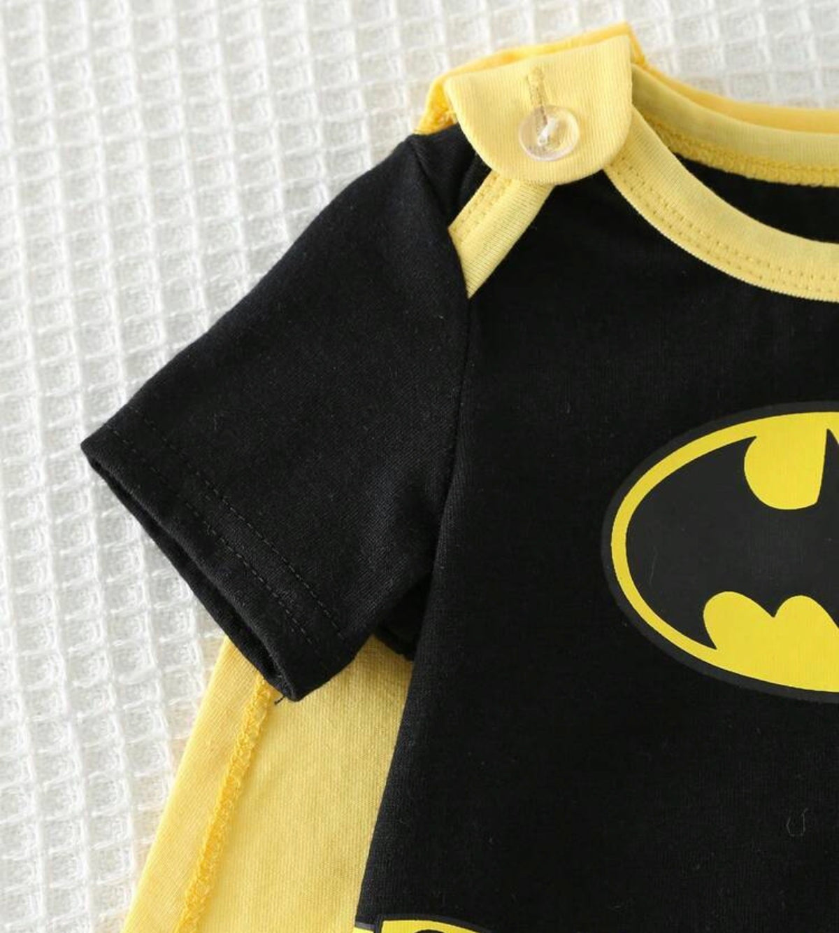 BATMAN Knit Soft Round Neck Short Sleeve Romper