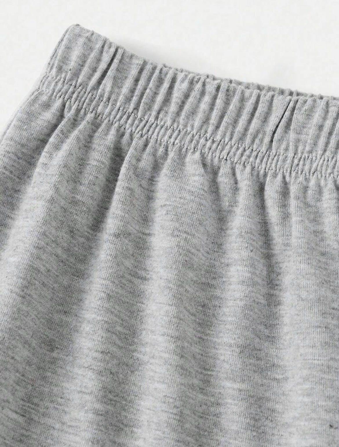 Letter Print Short Sleeve Top And Loose Fit Pants