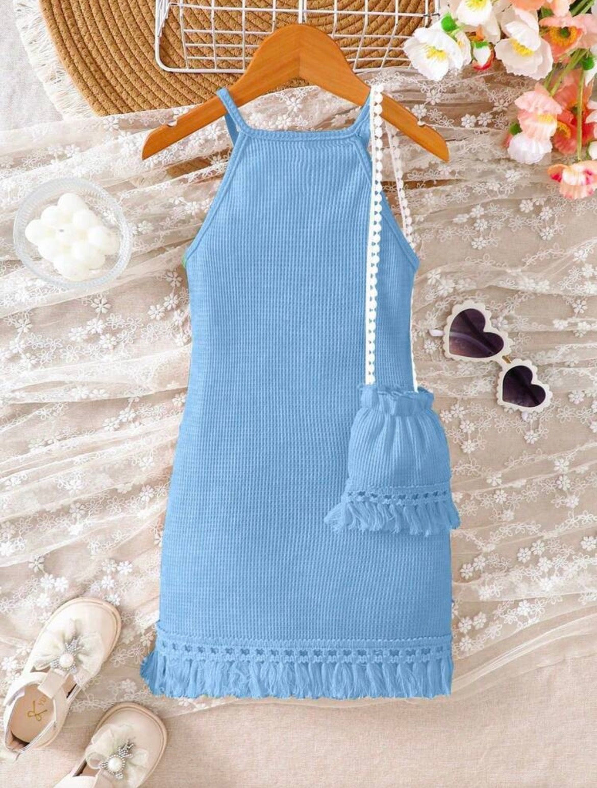 Sleeveless Dress, Includes Crossbody Bag Accessory