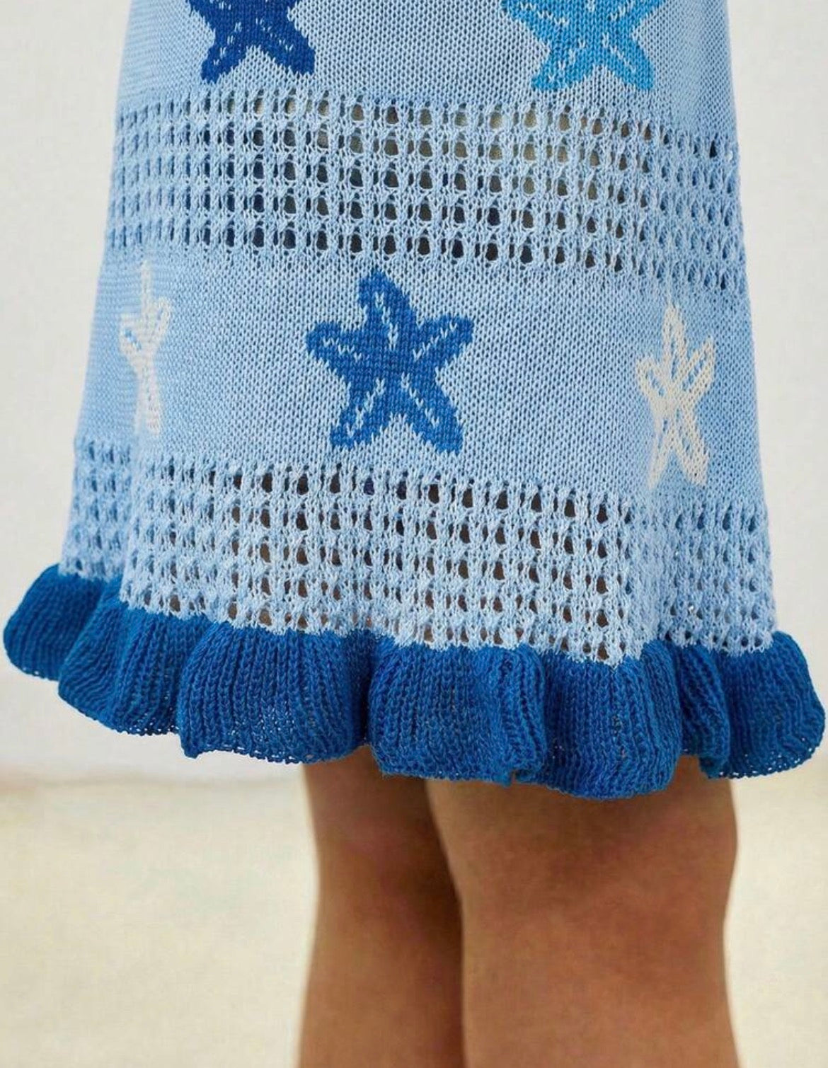 Starfish Jacquard Hollow Out Dress