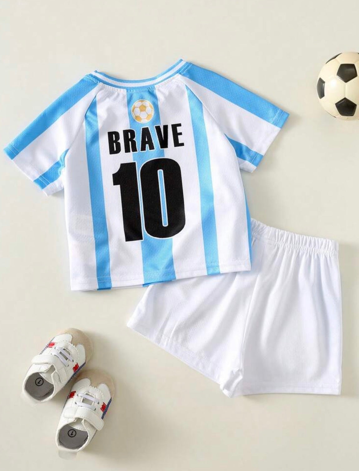 2pcs/Set Baby Boy Blue White Stripe