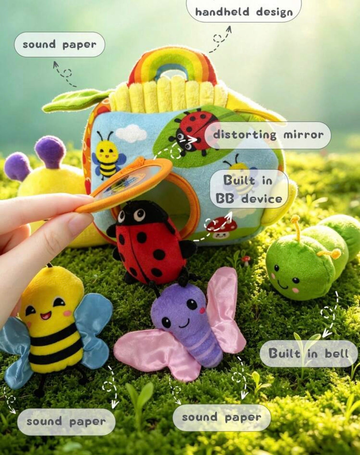 1pc Portable Plush Snail House Toy