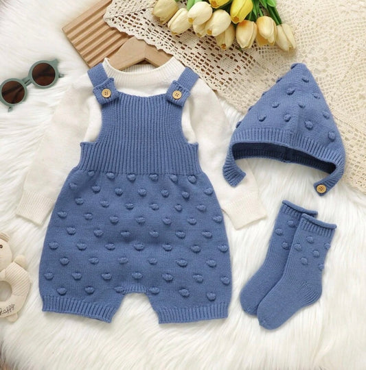 Winter Knit Romper 3pc