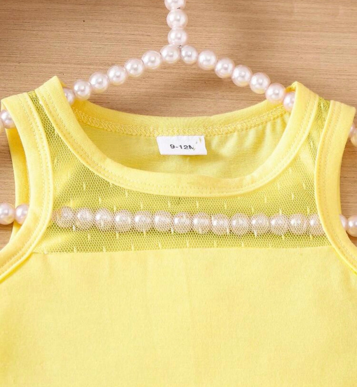 2pcs/Set Mesh Splice Vest Top & Embroidered Floral Mesh Splice