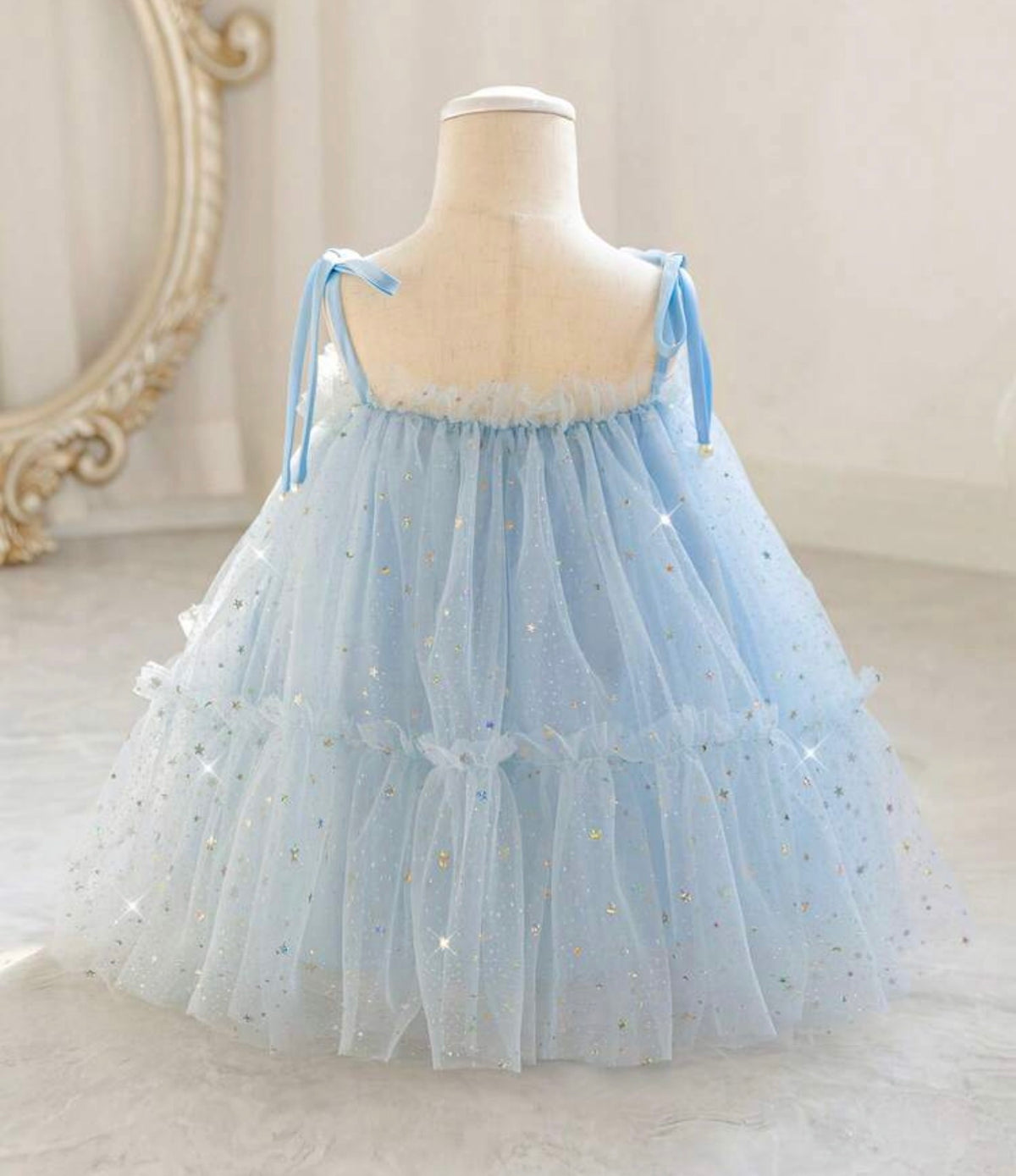 Sequin Strap Tulle Princess Dress