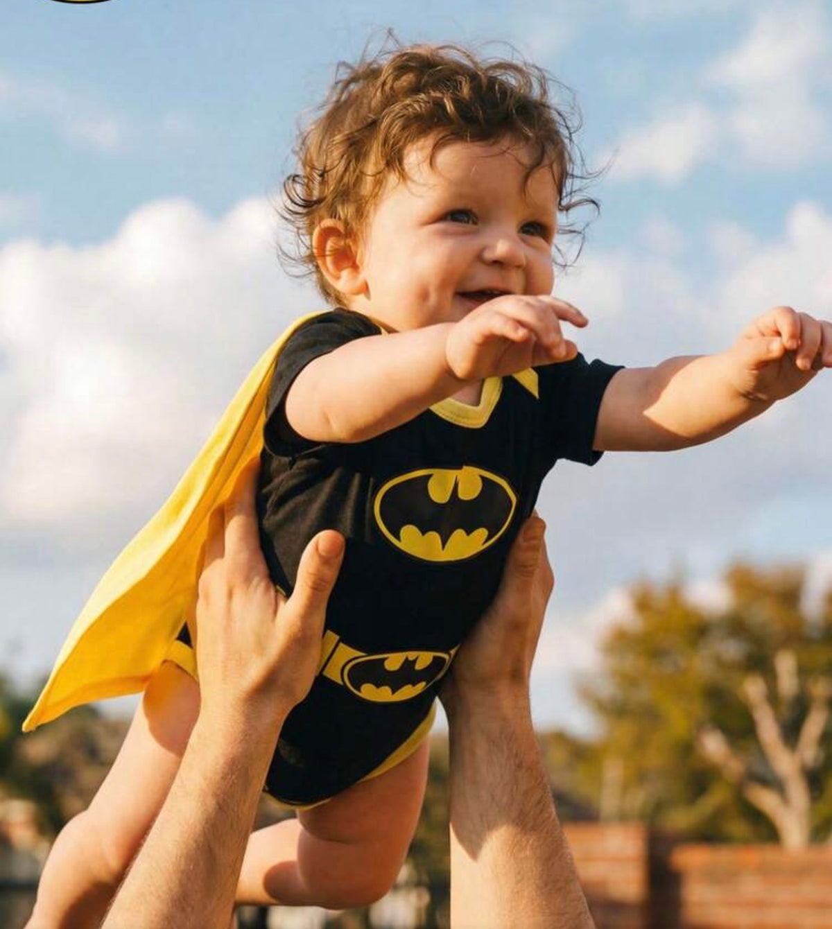 BATMAN Knit Soft Round Neck Short Sleeve Romper