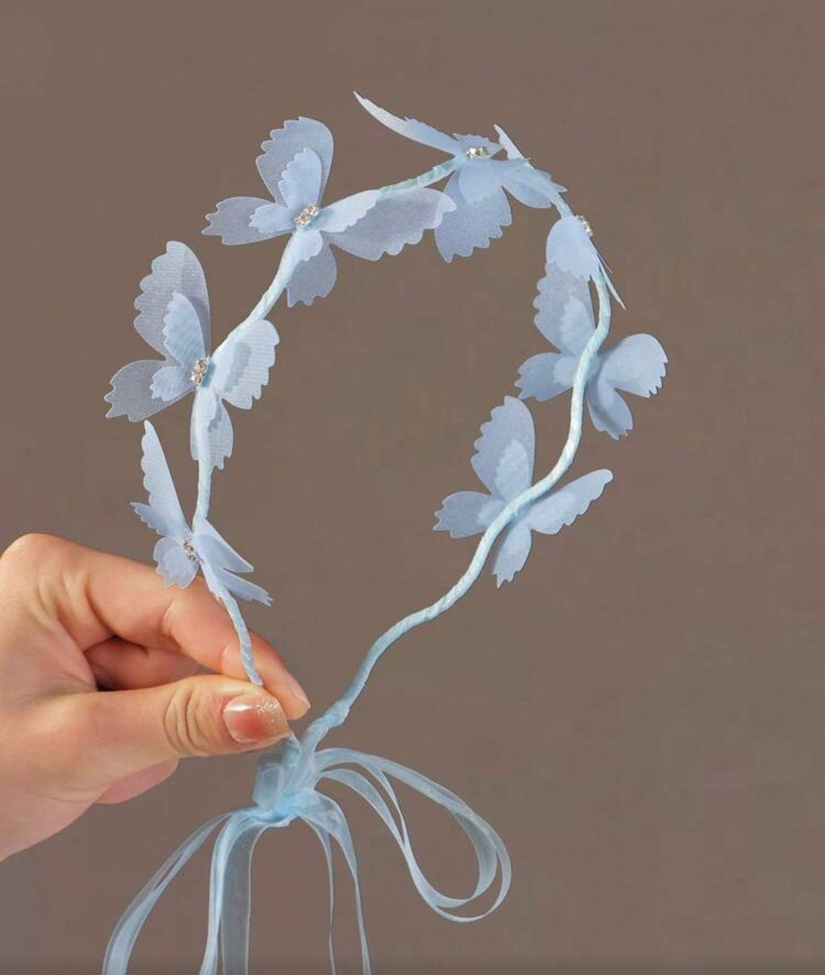 1pc Ethereal Sweet Fabric Mesh Butterfly Ribbon Headband