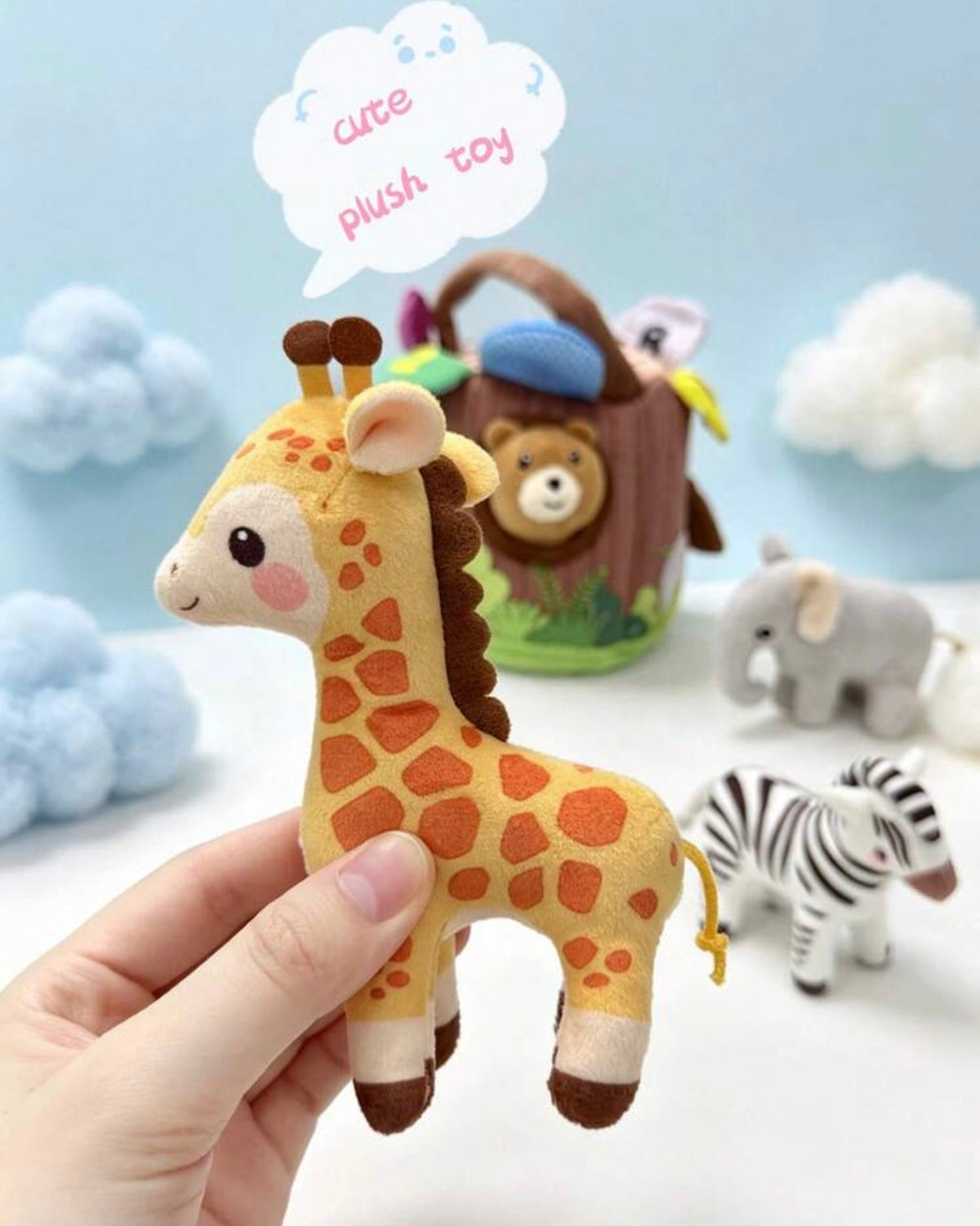 1pc Forest Tree Stump Plush Tree House