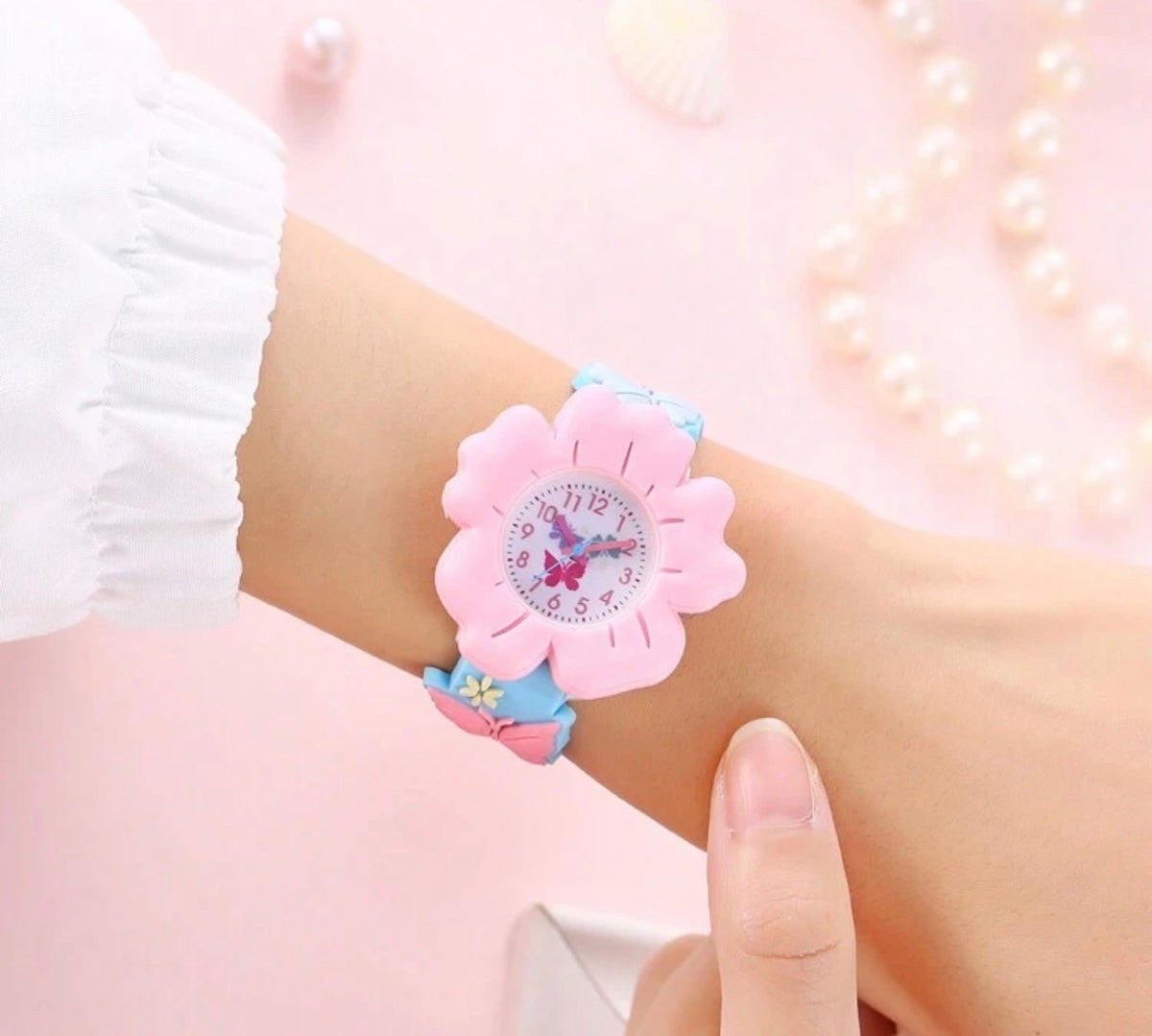 Flower & Butterfly Cartoon Watch, 3d