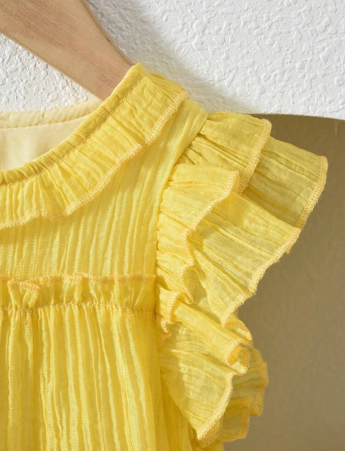 bear leader Layered Mesh Cap Sleeve Cute Bow Dress