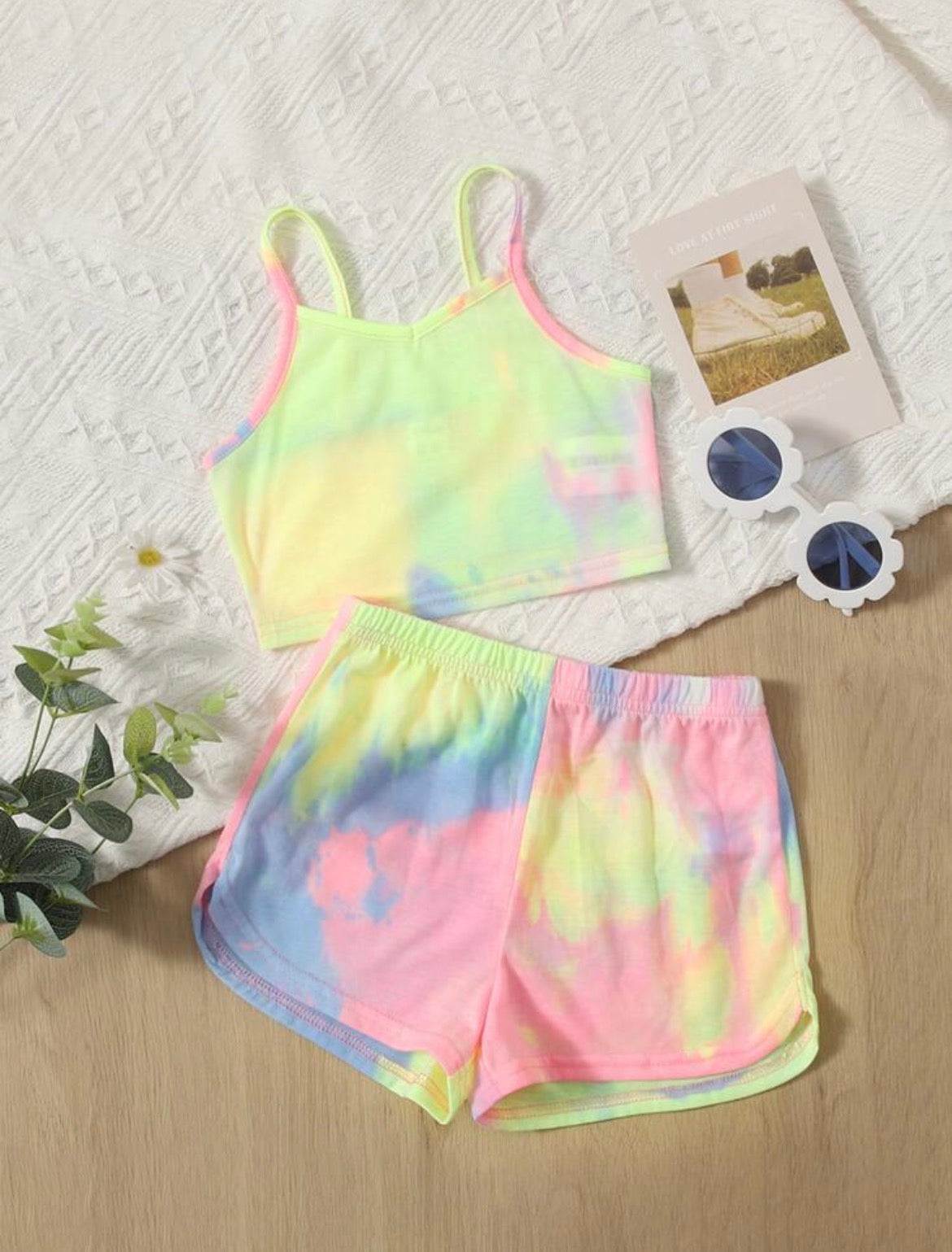 Tie Dye Cami Top & Dolphin Shorts