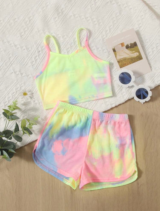 Tie Dye Cami Top & Dolphin Shorts