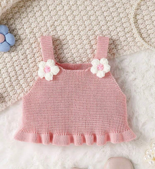 Solid Color Sleeveless Knit Sweater