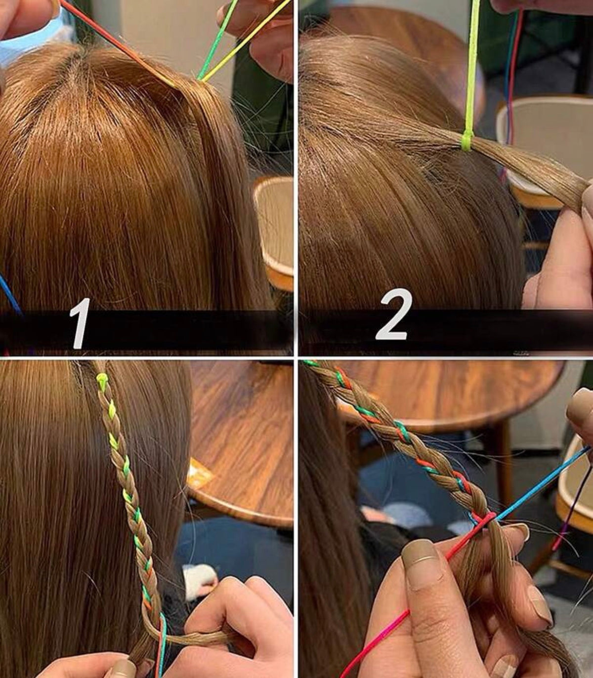 24pcs/Set Colorful Rope Hair Accessories