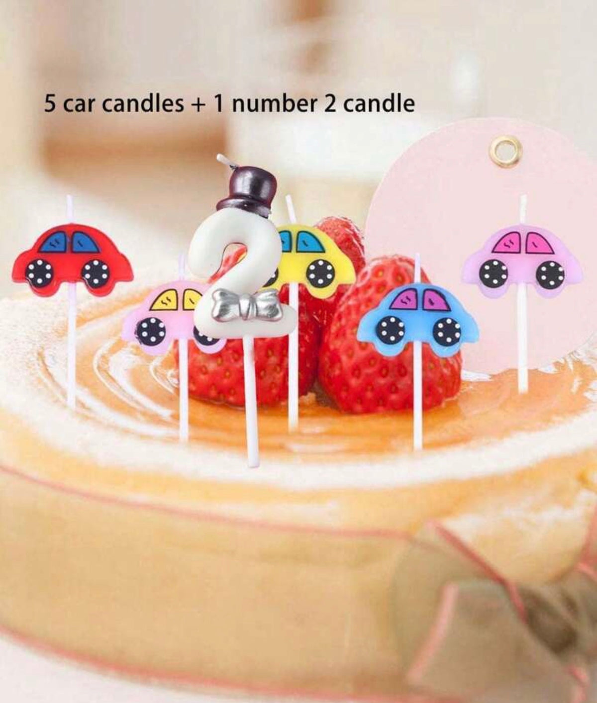 5pcs Car Shaped Birthday Candles, Suitable For Car Themed Birthday Party Decoration, Car Birthday Party Supplies