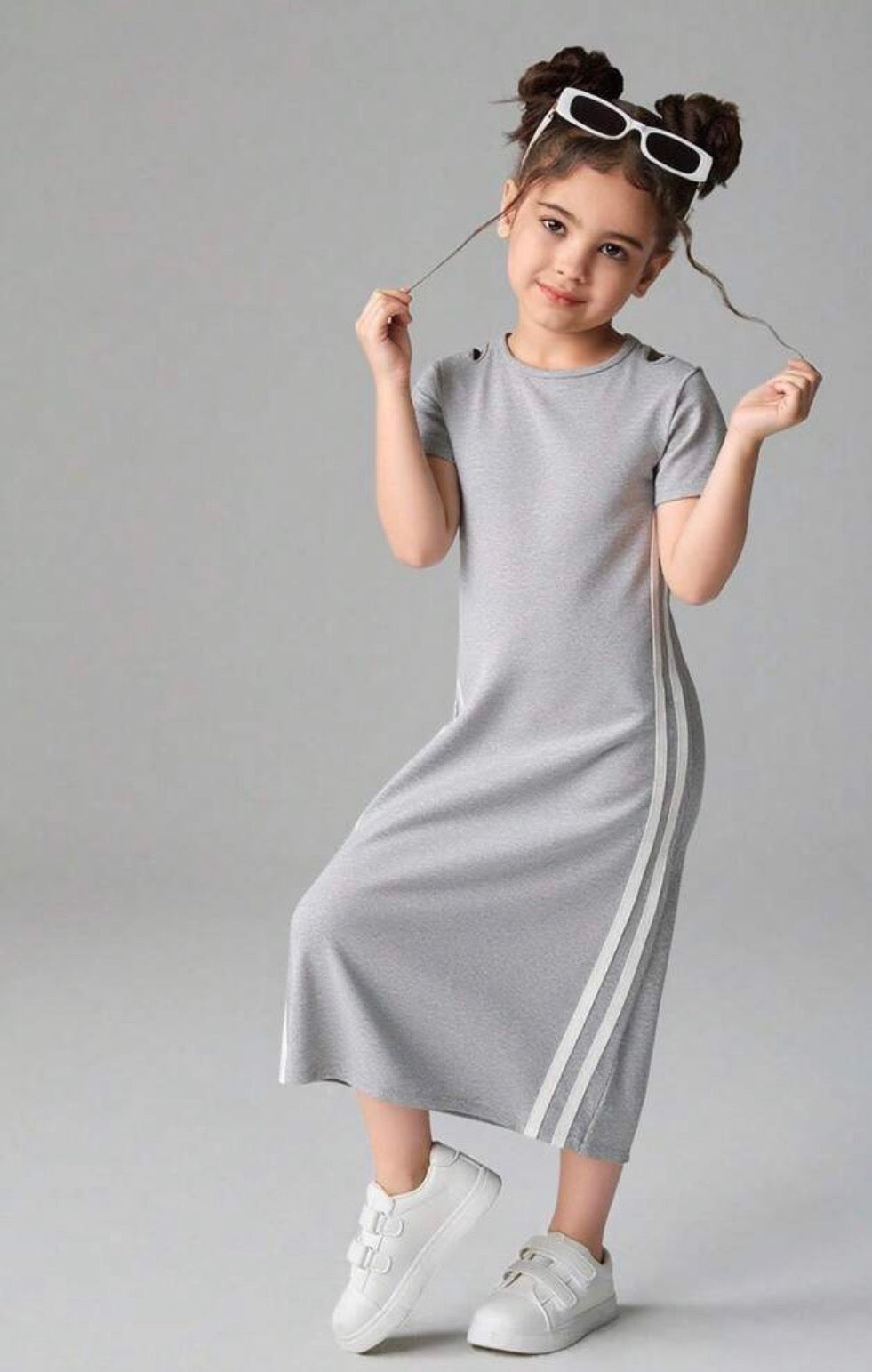 Colorblock Striped Side Slit Dress For Summer
