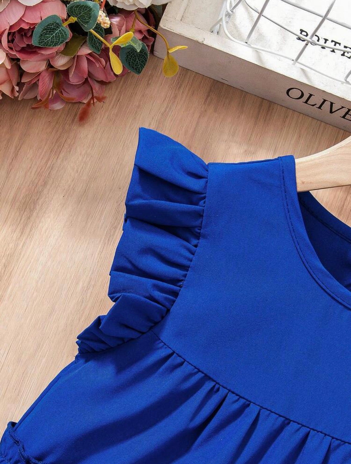 Solid Navy Blue Dress + Hat