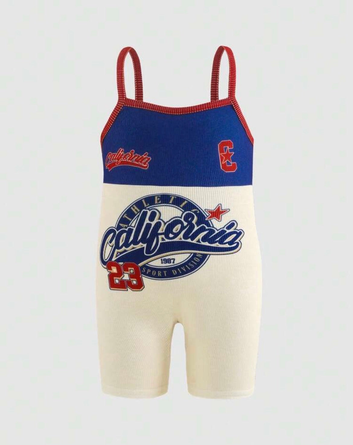 Sports Jersey Style Jumpsuit