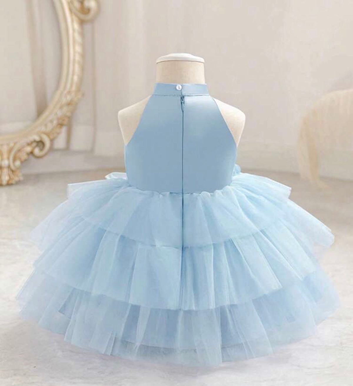 3D Floral Sleeveless Tulle Light Purple Elegant Princess Dress