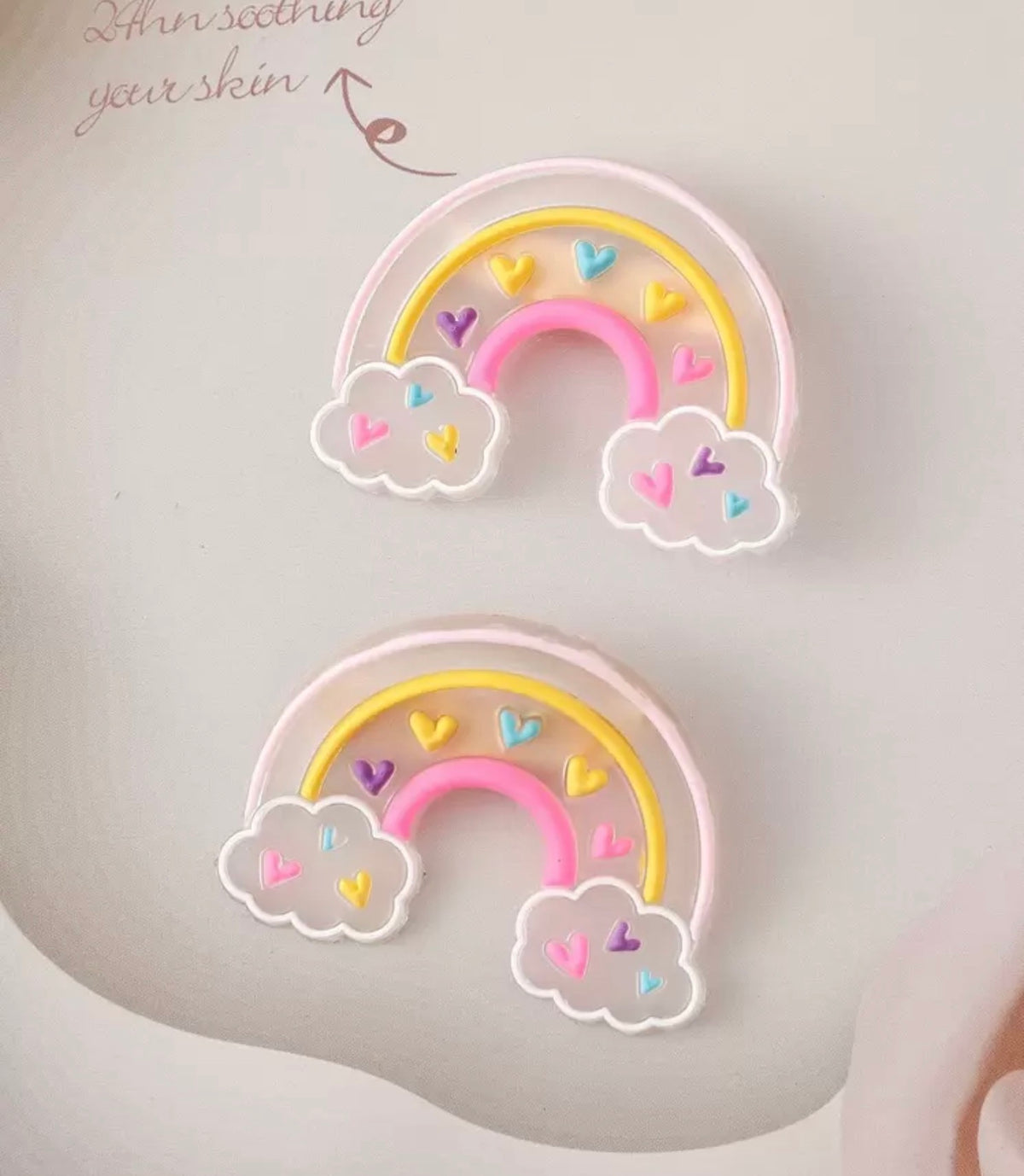 2pcs/Set Rainbow Cloud Hair Clips 3D