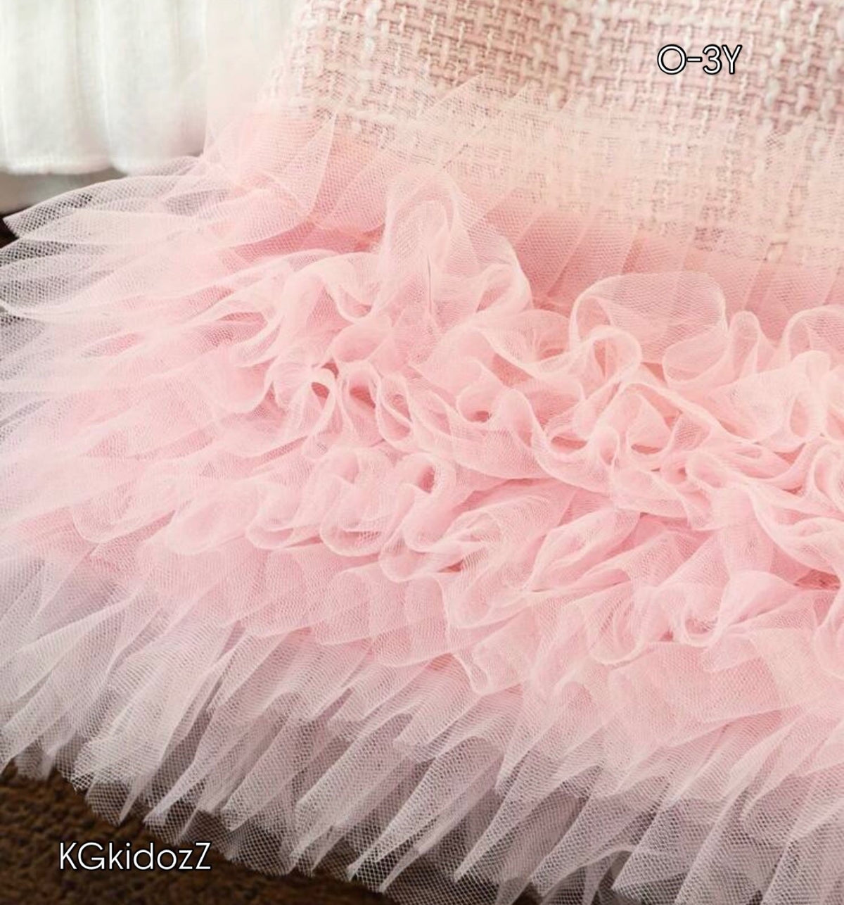 2pcs Layered Mesh Tutu Dress & Long Sleeve Autumn/Winter