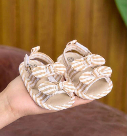 Bow Hook And Loop Plaid Flat Shoes