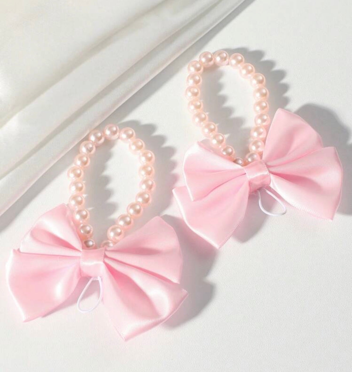 Newborn Photo Props Pearl Bow Decor Foot Ornaments