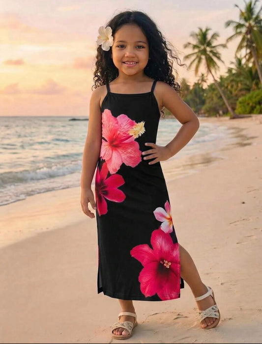 Floral Print Spaghetti Strap Dress