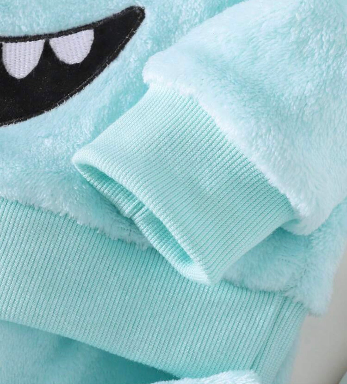 2pcs Sweatshirt Jogger Pants Fuzzy Plush Long Sleeve