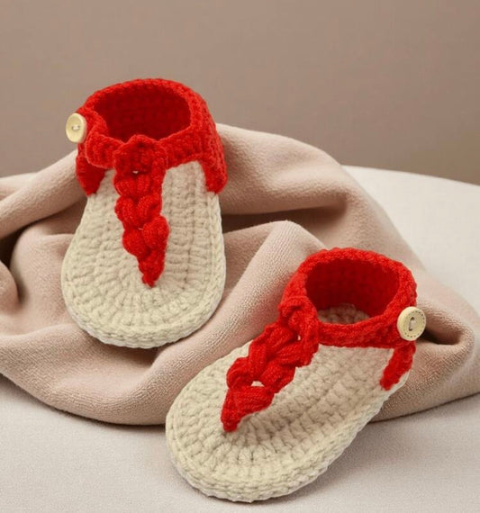 Red Crochet sandels