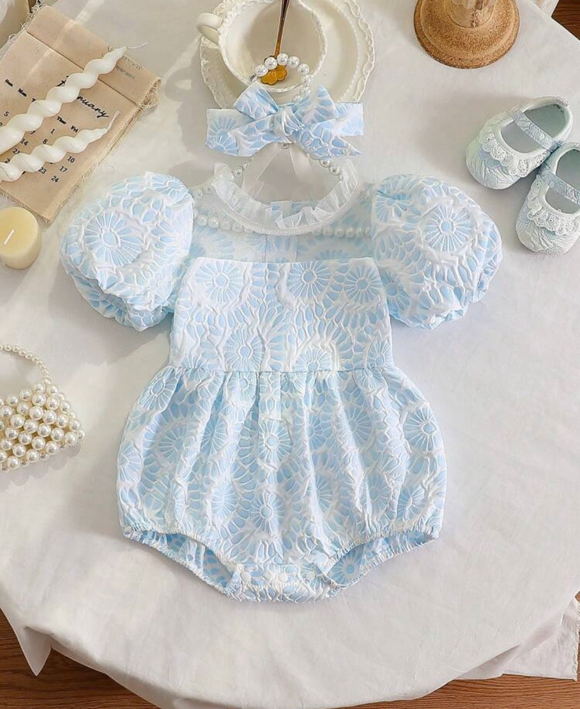 Floral frock with hairband