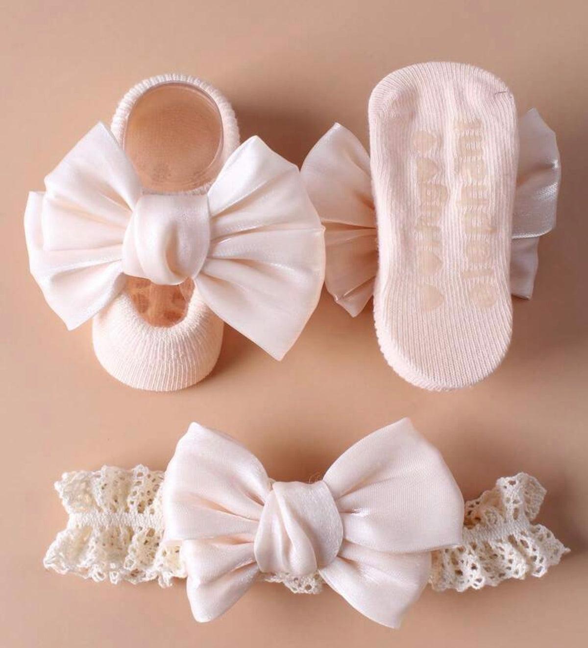 3pcs/Set Baby Socks & Headbands Set
