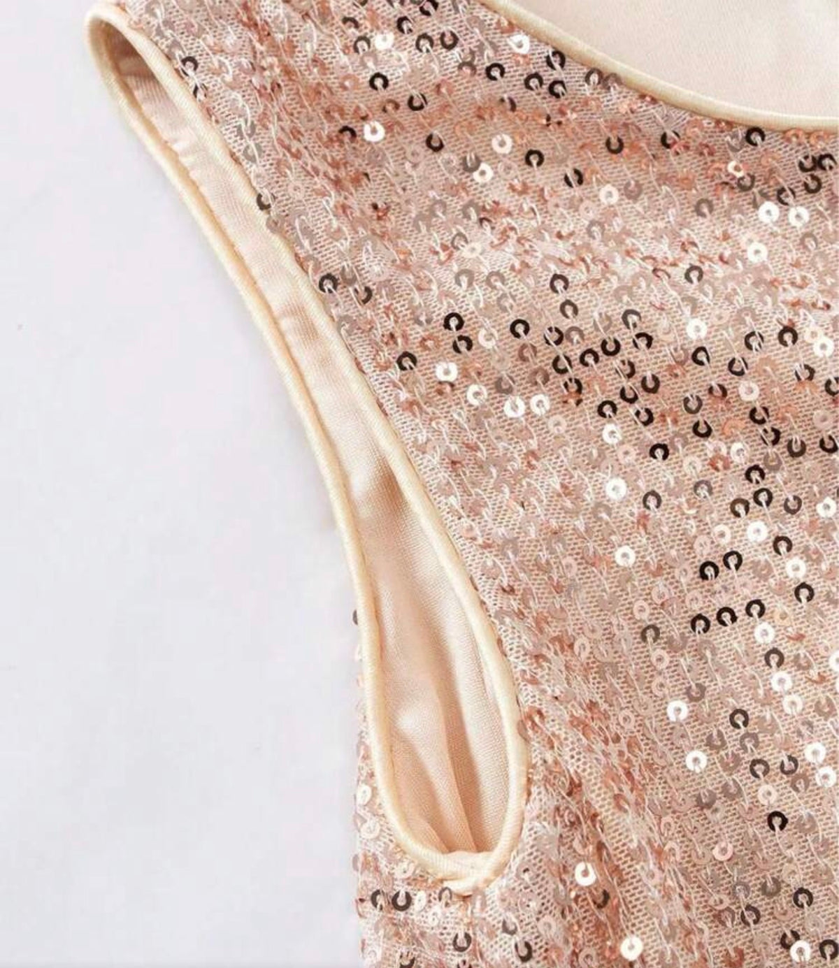 Contrast Sequin Mesh Hem Party Dress