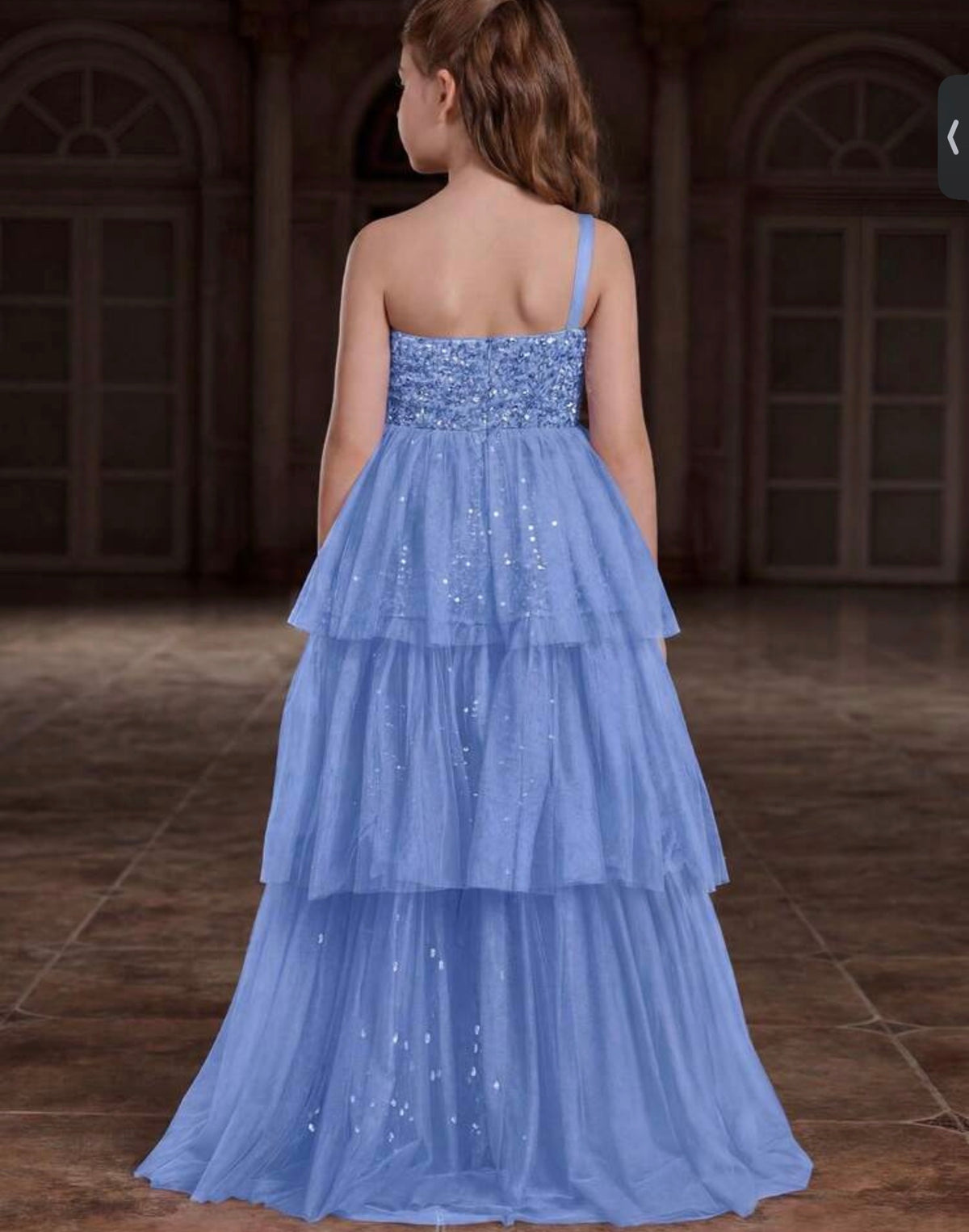 Sleeveless Sequin Floor-Length Evening Dress