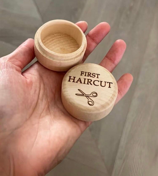 Handmade Wooden First Hair Keepsake Box