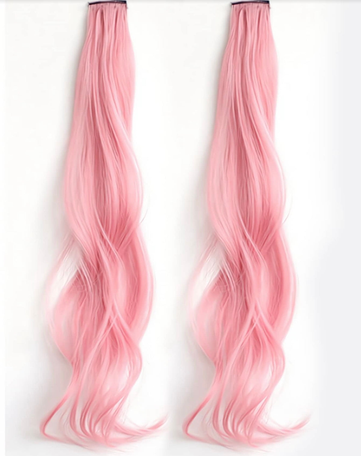 2pcs Pink Dopamine Curly Wigs