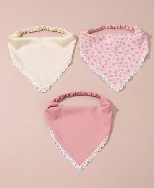 3pcs Lace Headband Elastic Headwrap