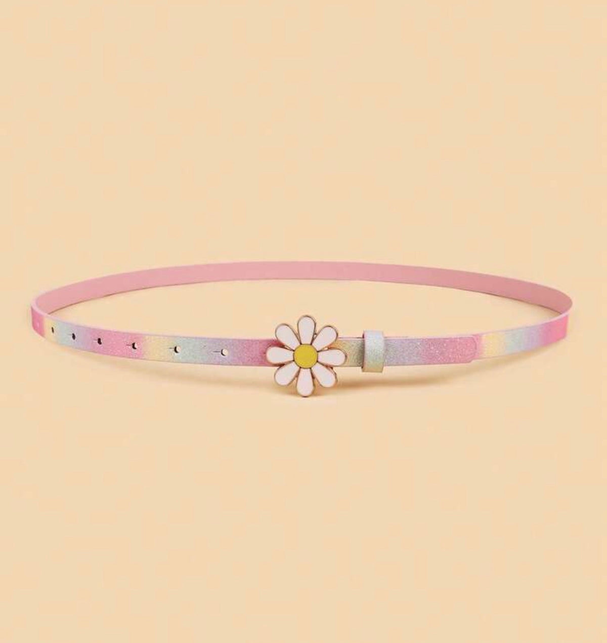 1pc Floral Buckle Thin Waist Belt For Teenagers