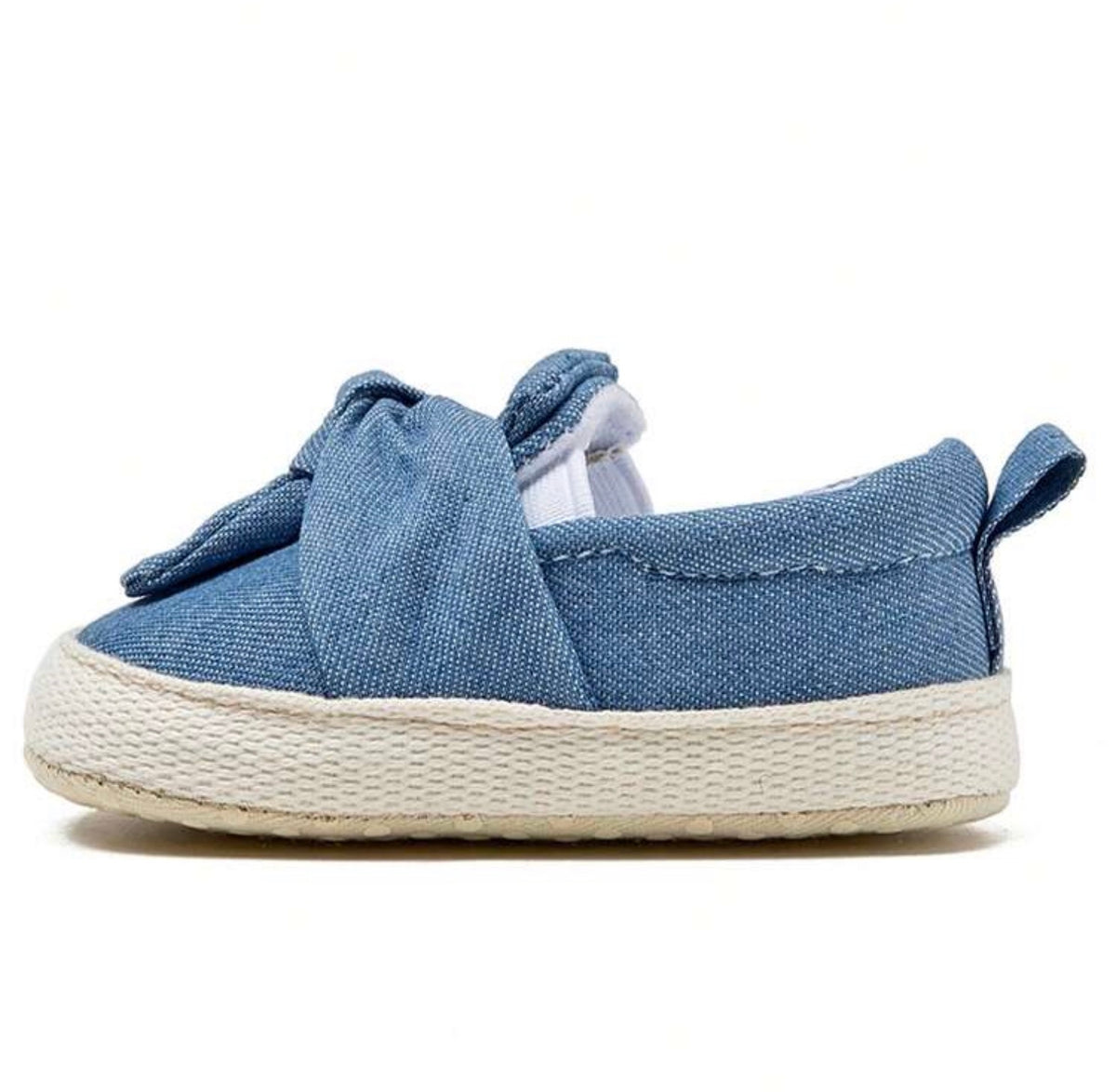 1 Pair Bow Knot Fabric Flat Casual Shoes