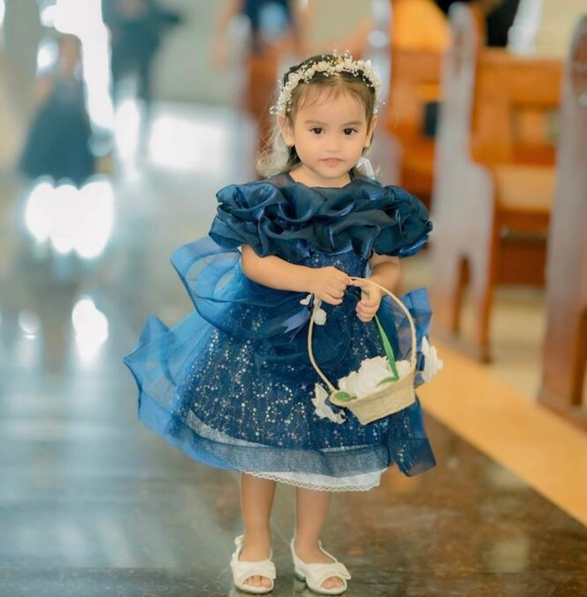 Sequin Tulle Glamorous Puffy Princess Dress Headband Not Included