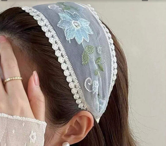 Embroidered Floral Headband